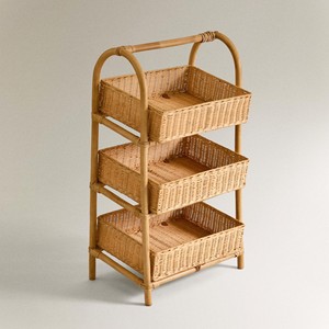 Estante de ratán de varios niveles, canasta para verduras con estantes para cocina, precio económico. - Product Image 1