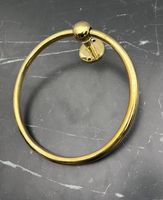 Porte-serviette mural rond en laiton antique, accessoires de salle de bain en métal, support de serviette de luxe, décoration intérieure moderne pour la maison