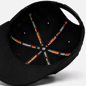 Black Adjustable <b>Snapback</b> <b>Cap</b> With Flag Patch Unisex Casual Hat 100% Cotton Embroidered Design Four Seasons Wear - Product Image 4