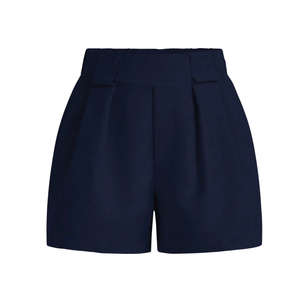 Shorts plissés décontractés taille haute pour femme avec passants de ceinture et poches – Tissu tissé élégant pour le quotidien et l'été - Product Image 3