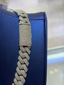 สร้อยคิวบันฮิปฮอปสุดหรู ประดับเพชรทรงกลมแบบฝังเต็มเส้น สไตล์ไมอามี - Product Image 6
