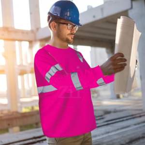 เสื้อกันภัยแบบสะท้อนแสง แขนยาว ผ้าโพลีเอสเตอร์ 100% ทนไฟ มาตรฐาน ANSI Class 1 และ EN ISO 20471 Class 1 กันน้ำ - Product Image 4