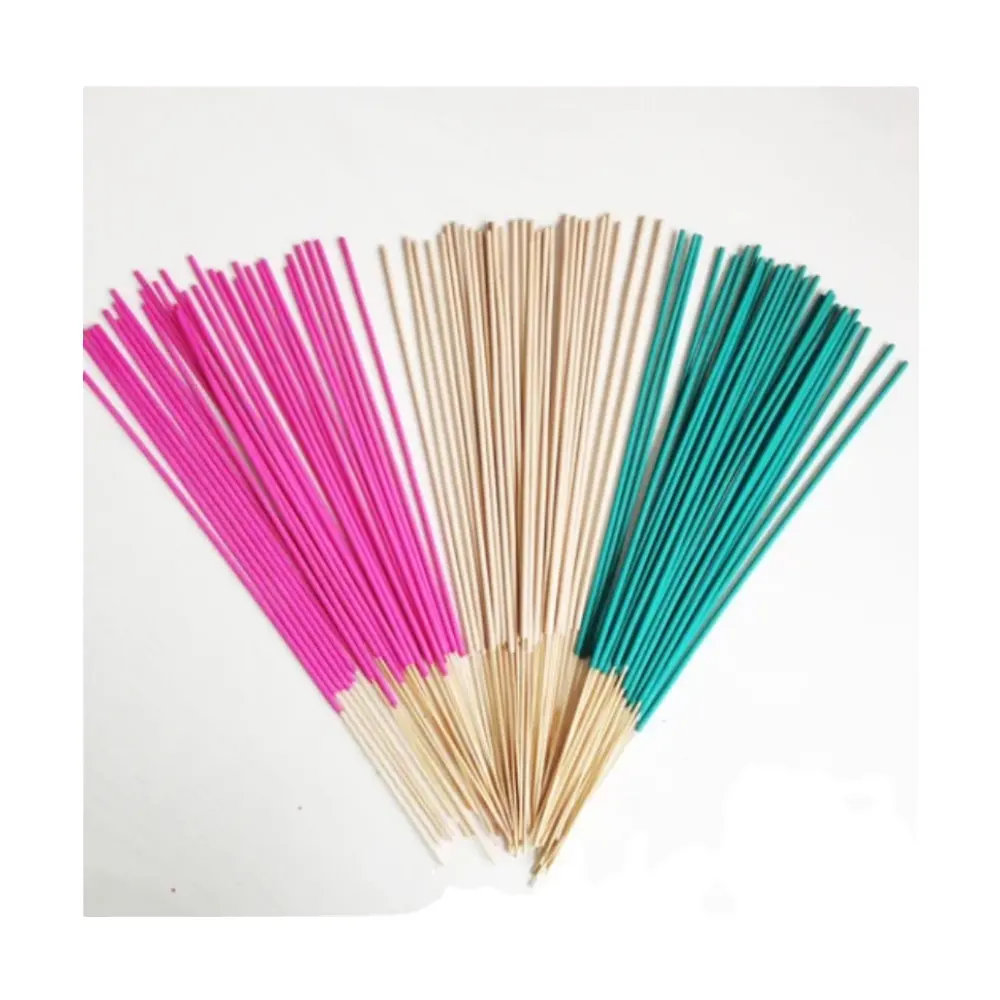 Varillas de incienso de colores más vendidas, incienso de 9 pulgadas utilizado para la mente relajante, varitas de bambú de sándalo para incienso