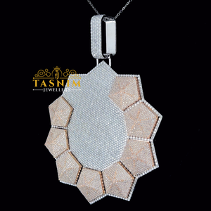 Pendentif en Moissanite VVS Vintage Plaqué Or Blanc, Bijou Hip Hop pour Mariages, Fêtes et Cadeaux – Disponible à l'Exportation - Product Image 5