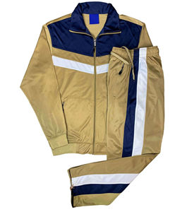 Custom Men Two Piece Set Zip up Patch Work Vintage Windbreaker Sublimation Tracksuit Short Nylon Suit Breathable Tracksuits - Product Image 6