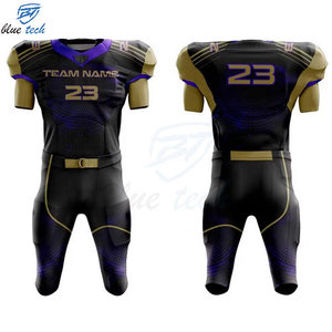 High Quality Custom American Football Uniform Set Sublimation Print Short Jersey Pants Team Wear OEM UV Protection Breathable - Product Image 1