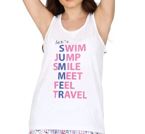 Women's Printed Tank <b>Top</b> From Bangladesh Factory - Product Image 1