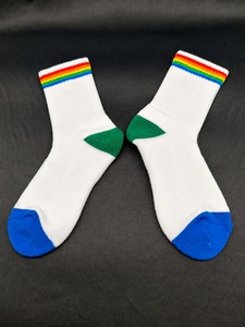 Calcetines de Golf Personalizados Premium, Gruesos, con Rayas Blancas y Verdes, Logotipo Bordado, Algodón Transpirable, Casuales, para Adultos, al por Mayor - Product Image 2