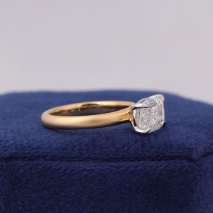 Anillo de Compromiso con Corte Cruzado, Oro Sólido de 14K, Diamante Solitario Certificado por IGI de 2 CT, Joyería Fina Personalizada para Bodas y Fiestas - Product Image 2