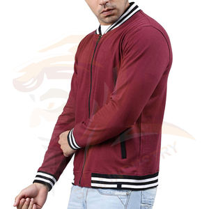 Chaqueta Varsity de Béisbol para Hombre, de Invierno, con Cuello Alto, Corte Ajustado, Color Sólido, con Logotipo Personalizado, de Alta Calidad - Product Image 2