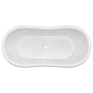 Bañera independiente de lujo blanca con acabado texturizado vintage, bañera profunda para baño moderno, hotel, villa, resort y spa - Product Image 4