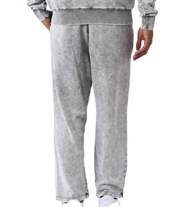 Sweat à capuche personnalisé Street Wear et pantalon évasé Jogging jambe droite 100% coton éponge française lavage à l'acide pantalon de survêtement et ensemble de sweat à capuche - Product Image 3