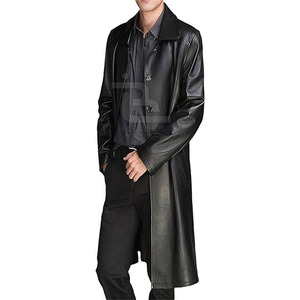 2026 New Custom Design High Quality <b>Winter</b> Long Coat Lightweight Wholesale Price Trench Coat For <b>Men</b> - Product Image 2
