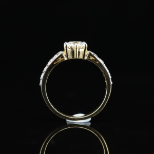 Simulation Moissanite 18K Gold Plated Trendy Couple Rings Wedding Proposal Six Claw Ring - Product Image 6