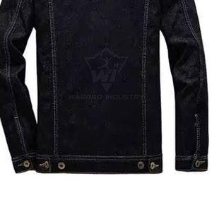 Veste en jean décontractée pour homme, en coton délavé, boutonnée, style streetwear, pour tous les jours - Product Image 4