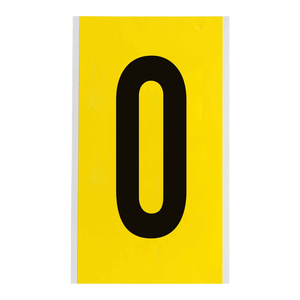 Étiquettes adhésives repositionnables Brady de 6 pouces, noires sur jaune, pour usage en laboratoire et industriel - Product Image 1