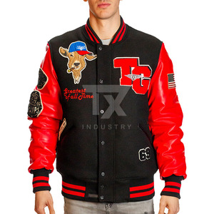 Hot Selling Casual Style <b>Canvas</b> Letterman Varsity <b>Jacket</b> Stand Collar Front Breathable Custom Hooded Waterproof <b>Jackets</b> for <b>Men</b> - Product Image 6