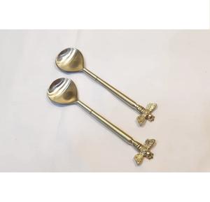 Juego de servidores de ensalada de acero inoxidable con acabado dorado mate a precio asequible, cuchara y tenedor para ensalada, utensilios de cocina, cubiertos chapados en oro, vajilla para servir. - Product Image 3