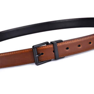 Cinturón de Cuero Genuino para Hombre, Estilo Casual de Negocios, Hebilla Plateada, Estampado, 110-130cm, Negro, 3.7cm - Product Image 5