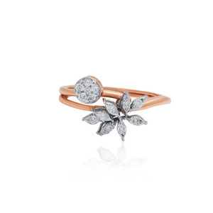 Bague élégante pour femmes en or rose 14 carats, pureté de l'or 14KT, poids 2,360 grammes, taille standard, bijoux en or véritable pour les showrooms, achat en gros - Product Image 1