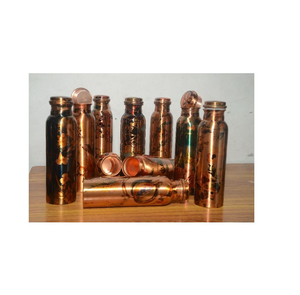 Bouteille d'eau en cuivre pur pour l'Inde, bouteille d'eau en cuivre pur faite à la main pour la consommation - Product Image 5