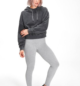 Sweat-shirt à capuche premium pour femme en molleton de coton délavé à l'acide, avec cordon de serrage réglable, doux, chaud, à manches longues, pour usage décontracté - Product Image 6
