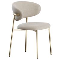 Ensemble de 2 chaises ottomanes modernes avec cadre en acier inoxydable, dossier personnalisable, revêtement en tissu, pour salon, couloir, hôtel, décoration