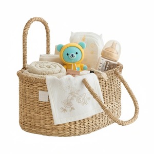 Seagrass <b>basket</b> for baby's belongings Handmade <b>Storage</b> <b>Basket</b> Wholesale eco-friendly Made in Vietnam - Product Image 1