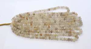 Cuentas facetadas de rutilo dorado natural de 8-9 mm, cuentas de piedra preciosa de rutilo dorado, cuentas de rutilo amarillo para la fabricación de joyería. - Product Image 5