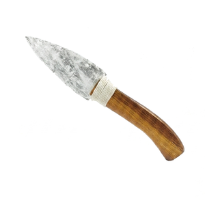 Cuchillo de cristal transparente de alta calidad con mango de cristal, hoja con punta de flecha tallada a mano, decoración espiritual, decoración para brujas, venta al por mayor - Product Image 2