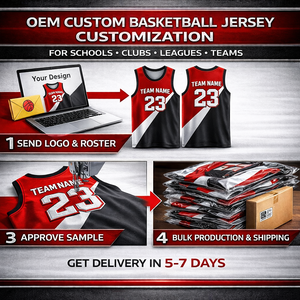 Uniforme de Baloncesto Personalizado OEM con Bordado, 100% Poliéster, Transpirable, Absorbente de Humedad, Tallas Grandes, para Equipos, Escuelas, Clubes AAU - Product Image 6