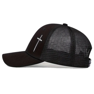 Gorras de béisbol unisex con bordado de cruz, estilo hip hop, ajustables para exteriores, para las cuatro estaciones, sombrero casual con protección solar, 100% común - Product Image 5
