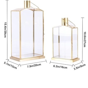 Faroles Decorativos de Acero Inoxidable y Vidrio - Decoración Impermeable para el Hogar en Navidad - Product Image 2