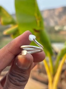Adjustable Heart Silver Ring Handmade 925 Sterling Silver Open Love Ring Minimalist Dainty Promise Jewelry Gift for Her - Product Image 3