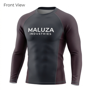 Custom Logo Unisex Short Rash Guard Swimwear Eco-Friendly 100% Cotton Quick Dry UPF 50+ <b>Compression</b> Shirts BJJ MMA Grappling - Product Image 1