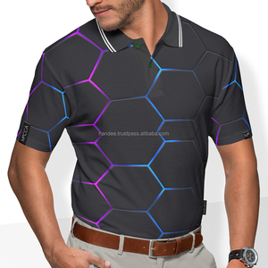 Camisetas Polo de Golf para Hombre al por Mayor, OEM ODM, Bordadas, de Poliéster y Spandex, Tallas Grandes, Tejidas, con Estampado, Transpirables - Product Image 4