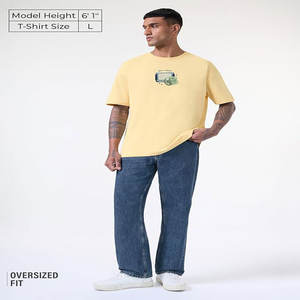 Camiseta de Algodón de 230g, Cuello Redondo, Manga Corta, Color Sólido, Estilo Casual, Holgada, para Usar como Capa Base - Product Image 3