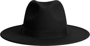 Chapeau Fedora Classique en Laine Noire Unisexe pour Adulte, Style Formel et Décontracté, 56-58CM, Style Hiver - Product Image 6