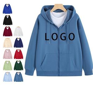 Sudadera con capucha y cremallera personalizada de mezcla de algodón suave unisex con logotipo personalizado para minoristas de moda y propietarios de marcas - Product Image 5