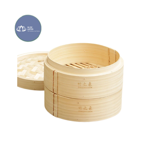 BEST SELLER Sustainable Eco Friendly Bamboo Steamer <b>Basket</b> Microwave Safe Wholesale - Product Image 1
