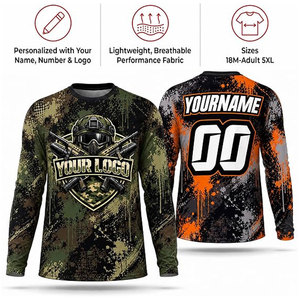Camiseta de Paintball Personalizada para Motocicleta, Camiseta de Torneo de Speedball, Diseño de Logotipo Personalizado, Ropa Deportiva Transpirable, Ligera y de Secado Rápido - Product Image 5