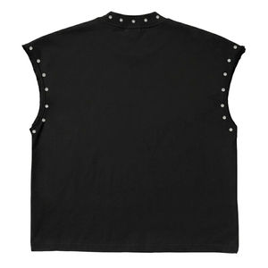 Custom <b>Mens</b> Graphic Sleeveless T Shirt Studded Streetwear <b>Muscle</b> Tee Vintage Car Print Oversized Tank <b>Top</b> OEM Manufacturer - Product Image 2