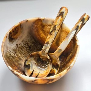 Tazón para Servir de Resina Epoxi Estilo Europeo, Pulido a Espejo, Decoración para el Hogar, Vajilla Personalizada para Fiestas, Tazón para Alimentos y Frutas - Product Image 4