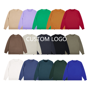 เสื้อสเวตเชิ้ตคอกลมลำลองสำหรับผู้ชาย ผ้าหนา 300gsm โพลีเอสเตอร์/คอตตอน ถักแบบ 3 มิติ ลายสามเหลี่ยมกลับด้าน แขนยาว คอเสื้อแบบสูท - Product Image 3