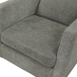 Fauteuil pivotant confortable Sutton Grey Swivel Barrel Chaise Lounge - Product Image 5