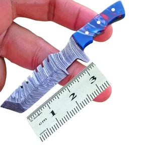 Cuchillo de Chef Personalizado Hecho a Mano Jexmoo DIY OEM con Acero de Damasco, Cuchillo de Cocina en Miniatura con Mango Elegante, Ideal para Regalo - Product Image 1