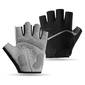 Gants de cyclisme professionnels mi-doigts en cuir/néoprène, anti-humidité, antidérapants, unisexes, confortables pour l'extérieur - Product Image 2