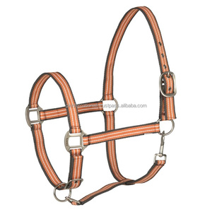 Cabestro de nailon grueso con diseño de rayas de dos tonos personalizado, cabestro de nailon con herrajes de zinc ajustables, todos los tamaños, pedido al por mayor - Product Image 4