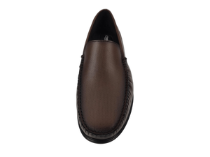 Mocassins pour hommes Dlords en cuir véritable marron tabac, à enfiler, confortables, respirants, avec doublure synthétique, chaussures de bureau et de carrière, semelle en caoutchouc - Product Image 2