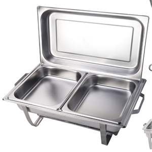 Chauffe-Plat Professionnel en Acier Inoxydable pour Buffet avec Couvercle et Support à Combustible - Product Image 5